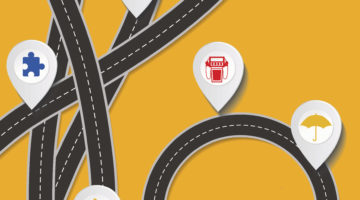Stylish Roads Infographic On A Bright Yellow Background Roads and streets infographics set, organized into several layers for easier editing. Includes roads, the brush to create your own roads, icons and text all over a bright yellow base.